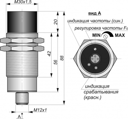 Датчик контроля скорости ИДС27-NO/NC-PNP-P-50(Л63)