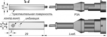 Датчик бесконтактный герконовый GT01P-DC-NO-C-P3A/0,3-SS