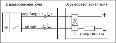 Датчик бесконтактный индуктивный взрывобезопасный стандарта "NAMUR" SNI 19-10-S-PG-HT