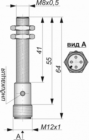 Датчик бесконтактный индуктивный И85-NO-NPN-P-BT(Л63)